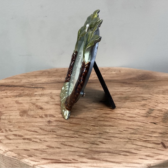 Vintage & Beautiful Ashleigh Manor Pewter Crafted Picture Frame - Palms / Stones - Picture 5 of 12